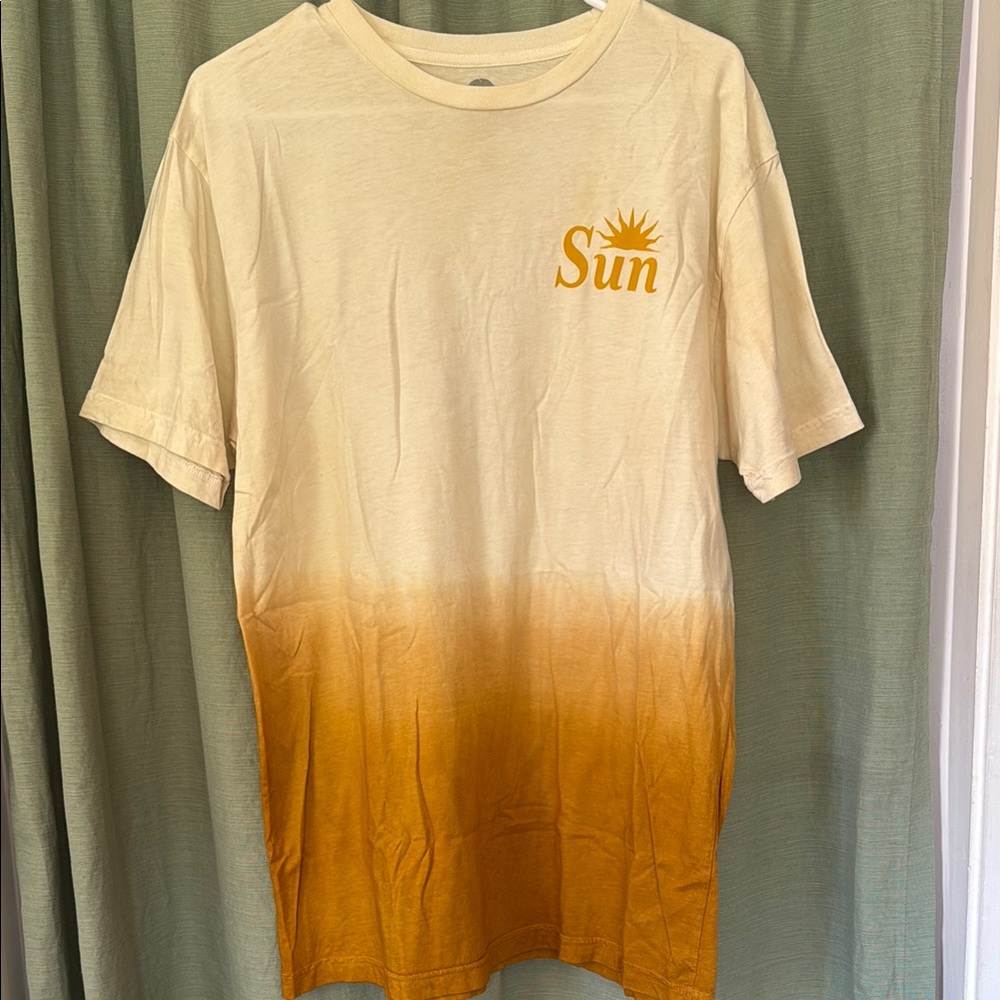 Duvin Gradient Tee in Cream and Orange